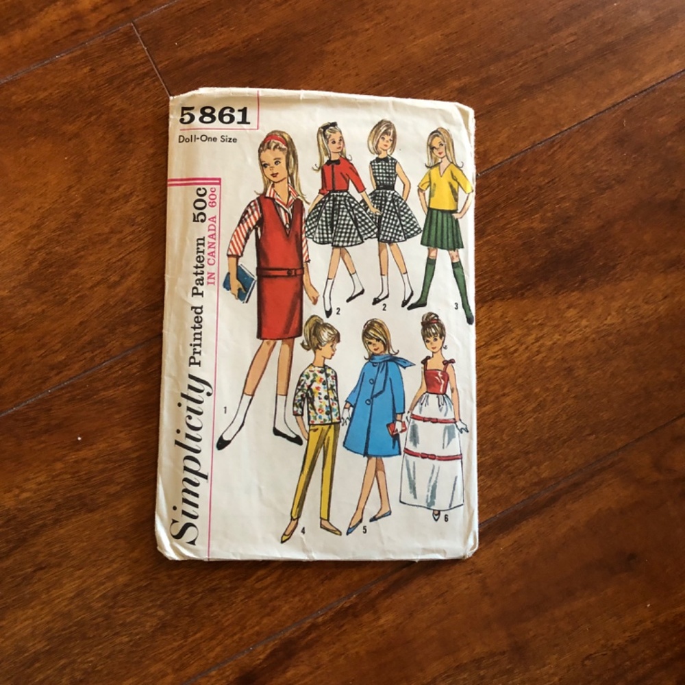 Fashion Doll clothing sewing patterns vintage - Picture 5 of 6